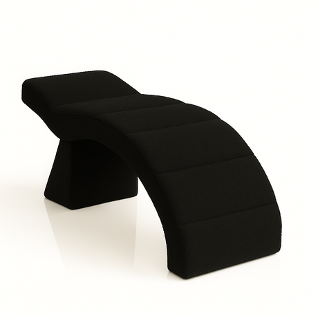 Curved lash bed on white background