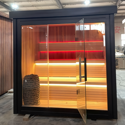 Rectangle Side Door Cedarwood Sauna